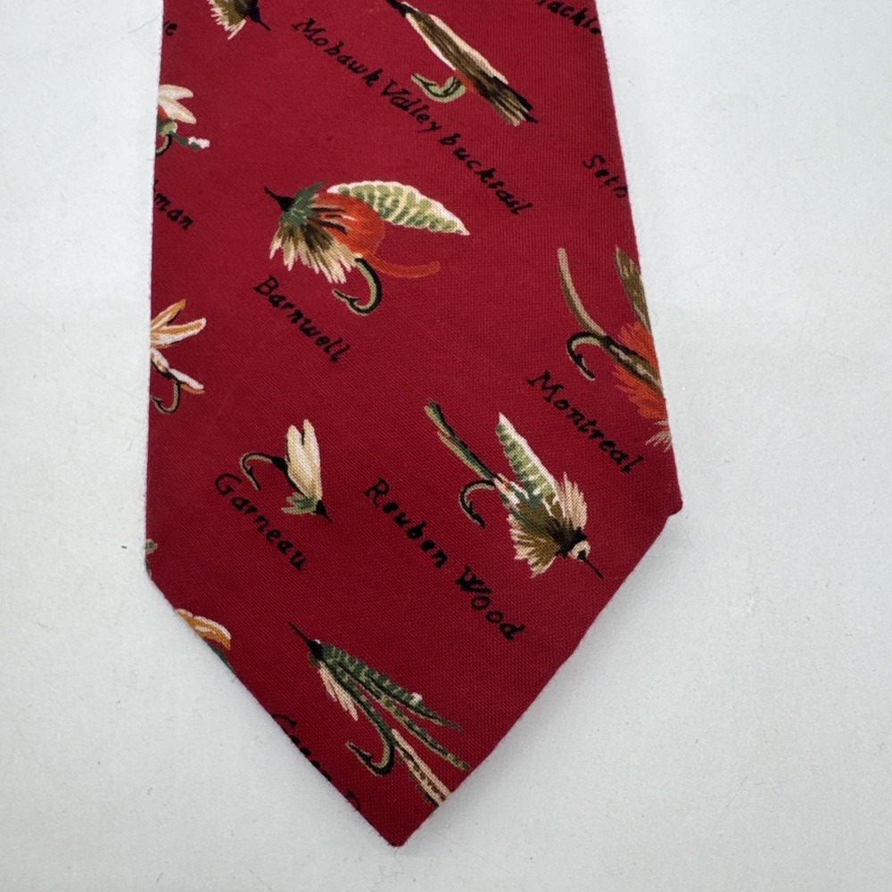 D'em Crazy DC Enterprises Fishing Lures Necktie‎ Vintage 100% Cotton